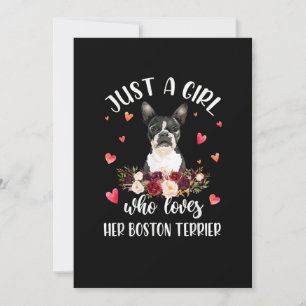 Bara en flicka som Kärlek Hennes Boston Terrier Hu Meddelande