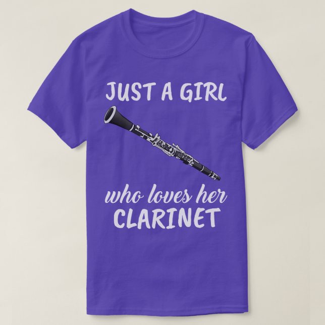Bara en flicka som Kärlek hennes Clarinet T Shirt (Design framsida)