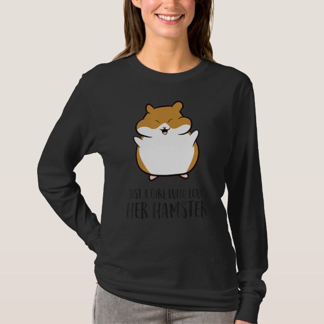 Bara en flicka som Kärlek hennes Hamster T Shirt (Framsida)