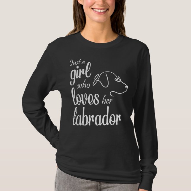 Bara en flicka som Kärlek hennes labrador T Passan Shirt (Framsida)