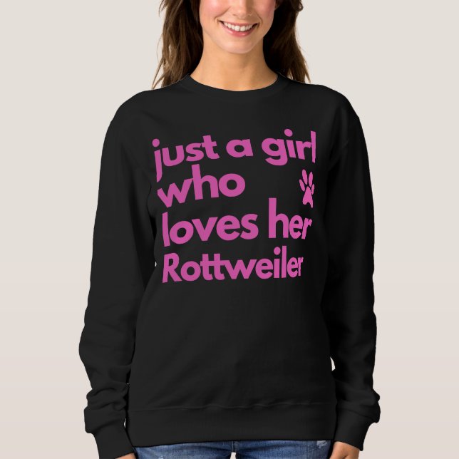 Bara en flicka som Kärlek hennes Rottweiler 4 T Shirt (Framsida)