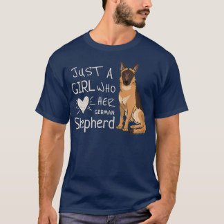 Bara en flicka som Kärlek hennes tyska Shepherd Hu T Shirt