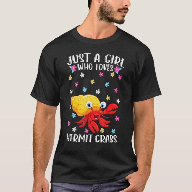 Bara en flicka som Kärlek Hermit Crabs Cute Crab T Shirt (Framsida)