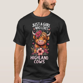 Bara en flicka som Kärlek Highland lägger till sko T Shirt