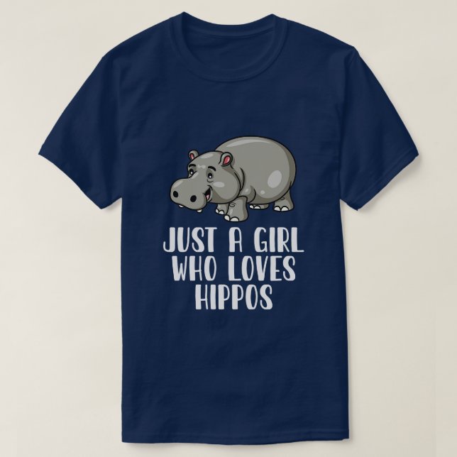 Bara en flicka som Kärlek Hippos T Shirt (Design framsida)