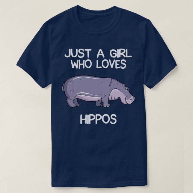 Bara en flicka som Kärlek Hippos T Shirt (Design framsida)