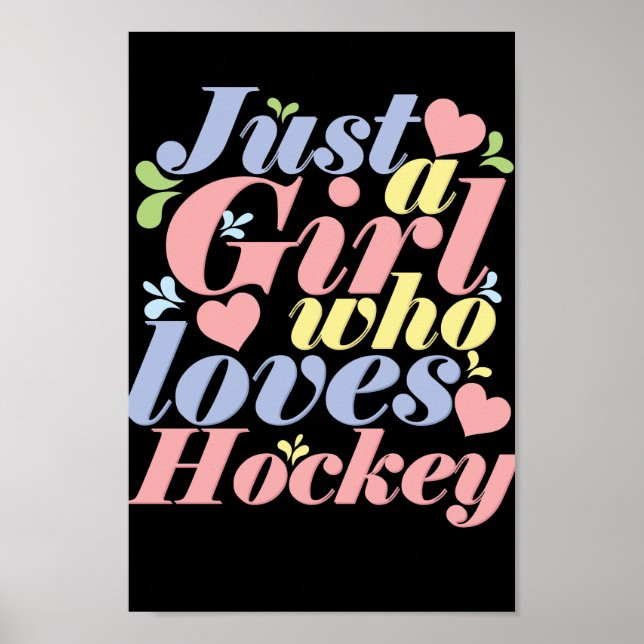 Bara en flicka som kärlek Hockey Poster (Framsidan)
