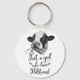 Bara en flicka som Kärlek Holstein Kon Nyckelring
