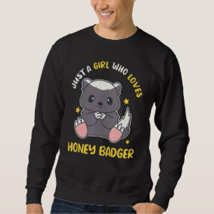 Bara en flicka som Kärlek Honey badger Ratel Lång Ärmad Tröja