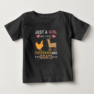 Bara en flicka som kärlek höns och getter t shirt