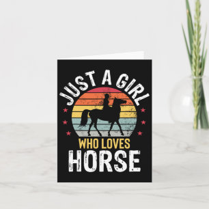 Bara en flicka som Kärlek Horse Rider Tävling Hors Kort