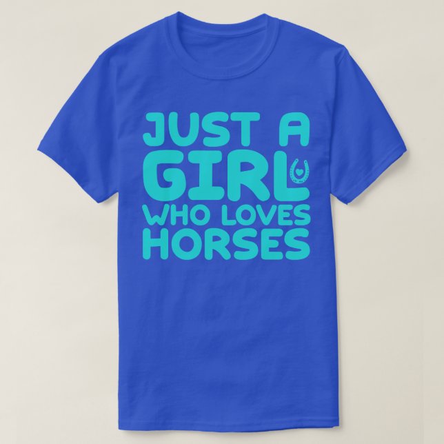Bara en flicka som Kärlek Horses 1 T Shirt (Design framsida)