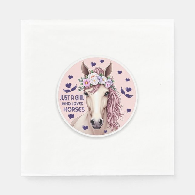 Bara en flicka som Kärlek Horses (2) Pappersservett (Framsidan)