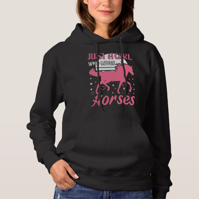 Bara en flicka som Kärlek Horses 2 T Shirt (Framsida)