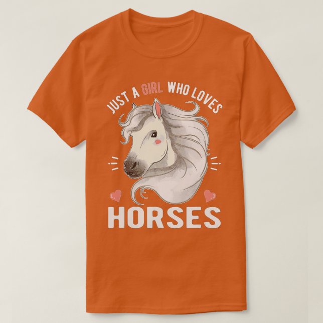 Bara en flicka som Kärlek Horses (2) T Shirt (Design framsida)