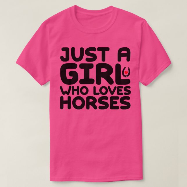 Bara en flicka som Kärlek Horses 3 T Shirt (Design framsida)
