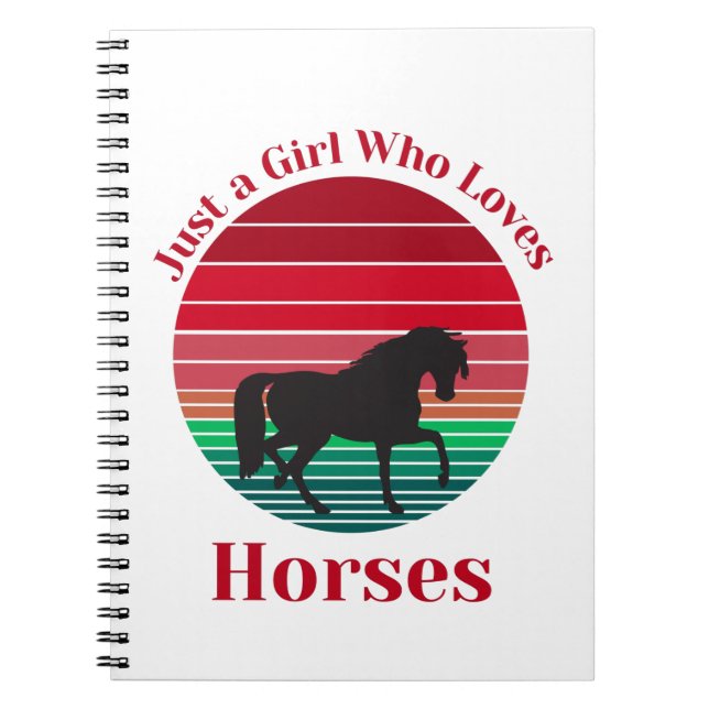 Bara en flicka som Kärlek Horses Anteckningsbok (Framsidan)