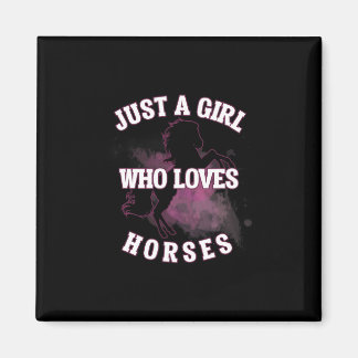 Bara en flicka som Kärlek Horses Athletic Ride T S Magnet