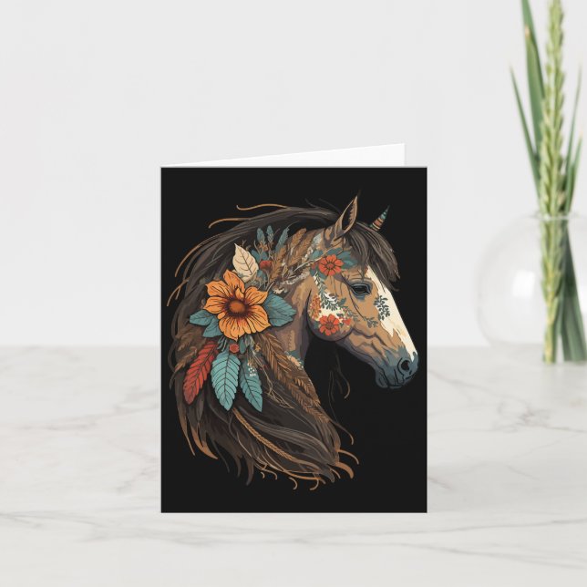 Bara en flicka som Kärlek Horses Co. Equestrian Ho Kort (Framsida)