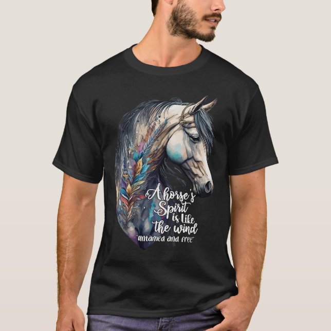 Bara en flicka som Kärlek Horses Co. Womens Black  T Shirt (Framsida)