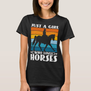 Bara en flicka som Kärlek Horses Funny Horse Owner T Shirt