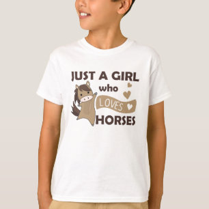 Bara en flicka som Kärlek Horses. Horse Heart T Shirt