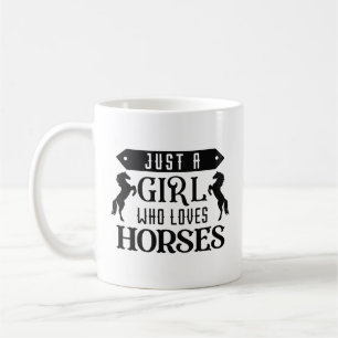 Bara en flicka som Kärlek Horses Kaffemugg