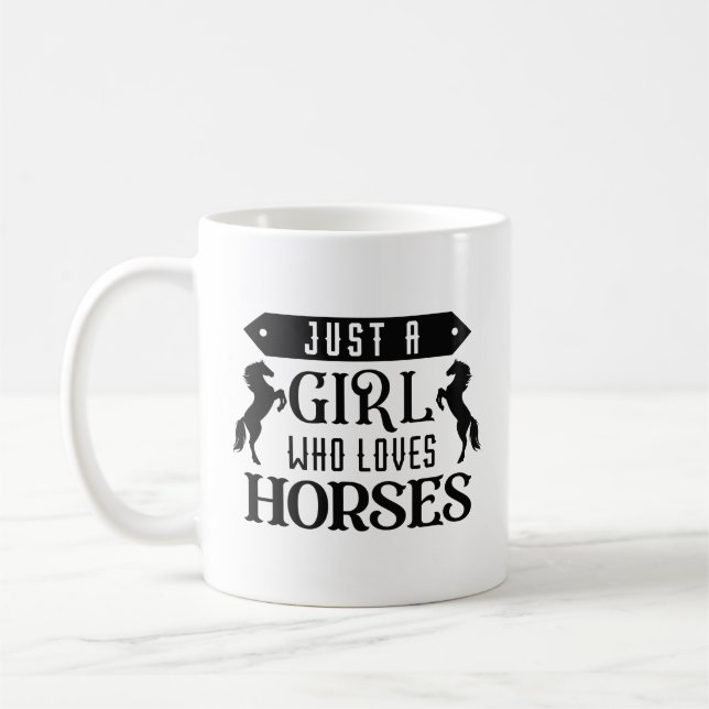 Bara en flicka som Kärlek Horses Kaffemugg (Vänster)