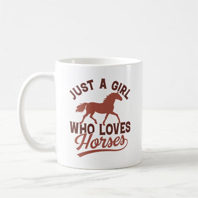 Bara en flicka som Kärlek Horses Kaffemugg (Vänster)