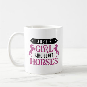 Bara en flicka som Kärlek Horses Kaffemugg