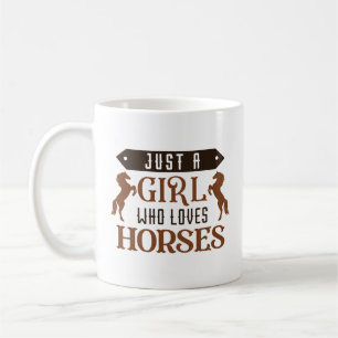 Bara en flicka som Kärlek Horses Kaffemugg
