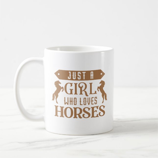 Bara en flicka som Kärlek Horses Kaffemugg (Vänster)
