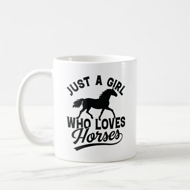 Bara en flicka som Kärlek Horses Kaffemugg (Vänster)