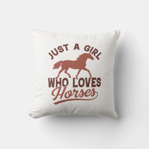 Bara en flicka som Kärlek Horses Kudde