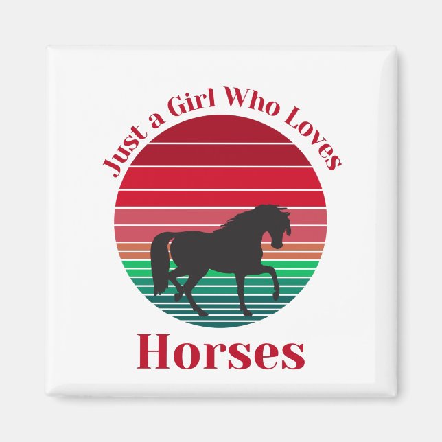 Bara en flicka som Kärlek Horses Magnet (Framsidan)