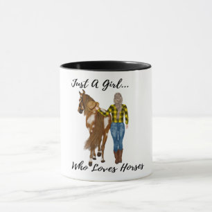 Bara en flicka som Kärlek Horses Mugg
