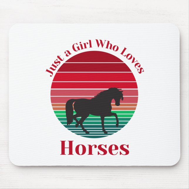 Bara en flicka som Kärlek Horses Musmatta (Framsidan)
