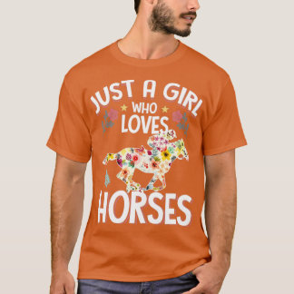Bara en flicka som Kärlek Horses Riding T Shirt