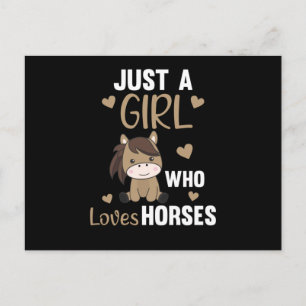 Bara en flicka som Kärlek Horses Sweet Horse Vykort