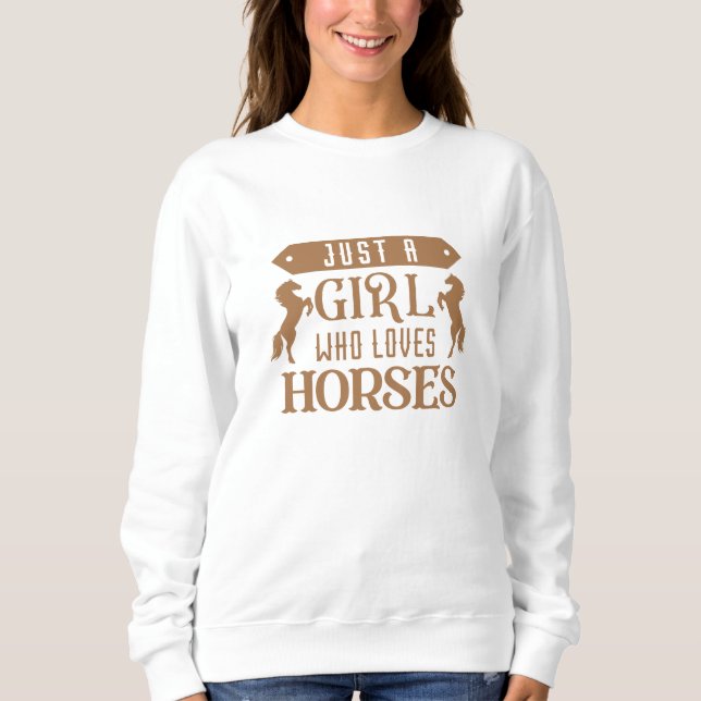 Bara en flicka som Kärlek Horses T Shirt (Framsida)