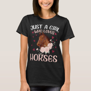 Bara en flicka som Kärlek Horses T Shirt
