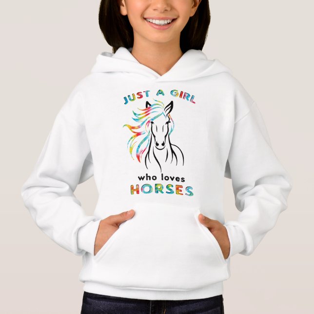 Bara en flicka som Kärlek Horses T Shirt (Framsida)