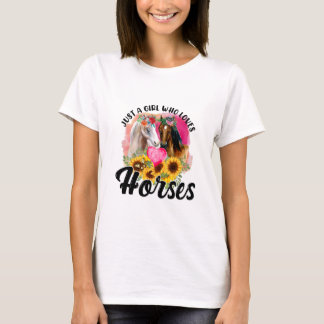 Bara en flicka som Kärlek Horses T Shirt