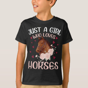Bara en flicka som Kärlek Horses T Shirt