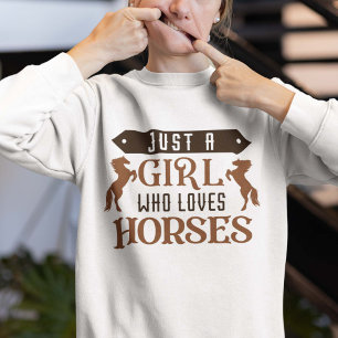 Bara en flicka som Kärlek Horses T Shirt