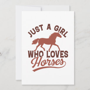 Bara en flicka som Kärlek Horses Tack Kort