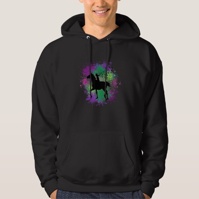Bara en flicka som Kärlek Horses Treehugger Animal Hoodie (Framsida)
