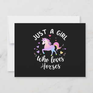 Bara en flicka som Kärlek Horses Vykort