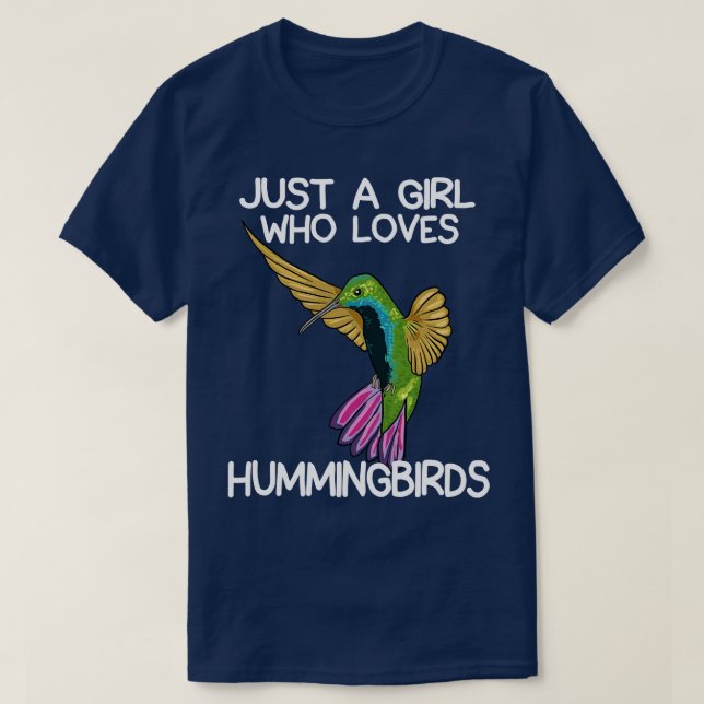 Bara en flicka som Kärlek Hummingbird T Shirt (Design framsida)