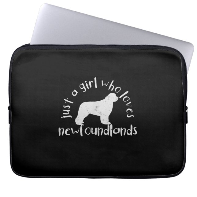 Bara en flicka som Kärlek hund av nybörjare Laptop Fodral (Framsidan)